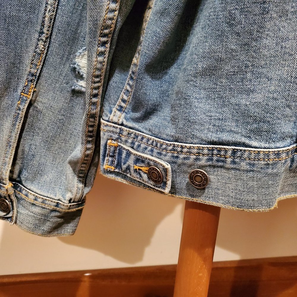 Distressed Jean Jacket Old Navy XXL - Picture 7 of 8